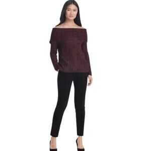 White House Black Market Velvet Slim Ankle Pants in Black EUC Size 0